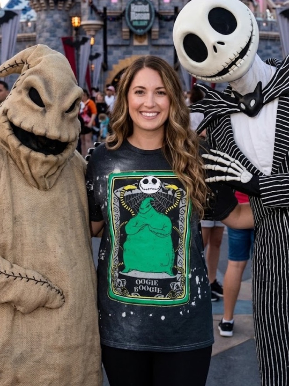 Disney Nightmare Before Christmas Oogie Boogie Bleached Tee Shirt - Size Large